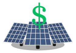 Average Cost of Solar Panels Icon